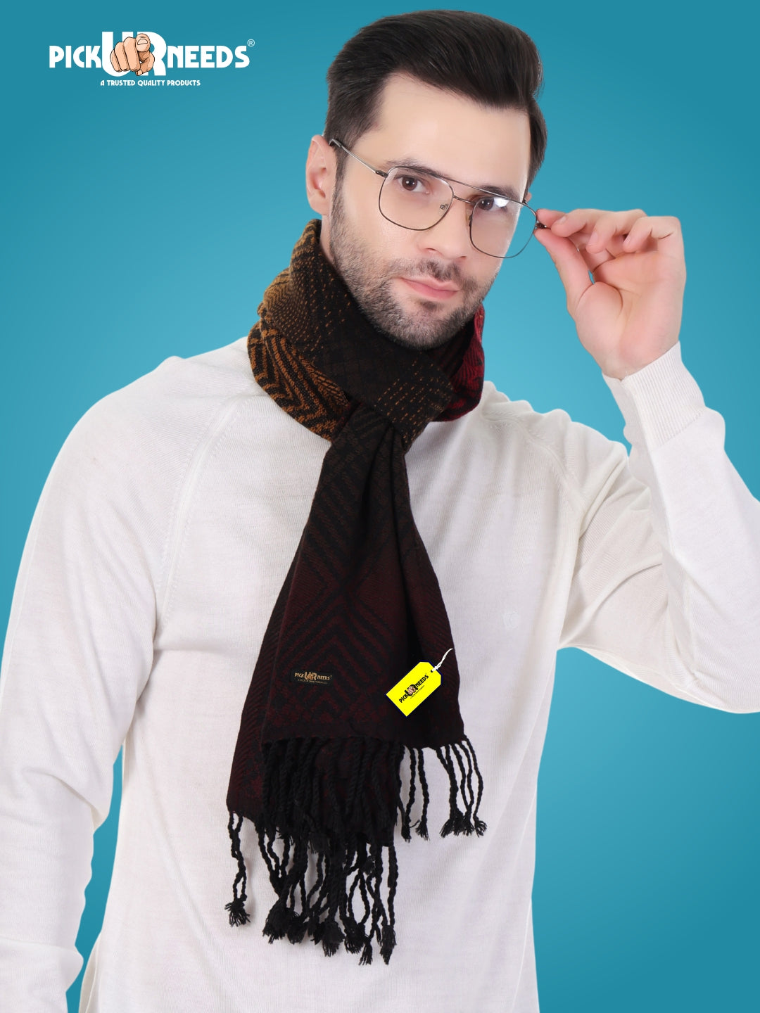 Pick Ur Needs Winter Premium Knitted Muffler for Men Stylish Warm Soft Scarf Durable Breathable Winter Neck Wrap