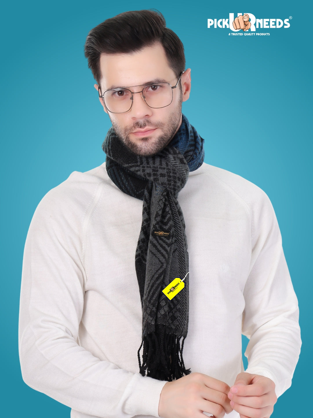 Pick Ur Needs Winter Premium Knitted Muffler for Men Stylish Warm Soft Scarf Durable Breathable Winter Neck Wrap
