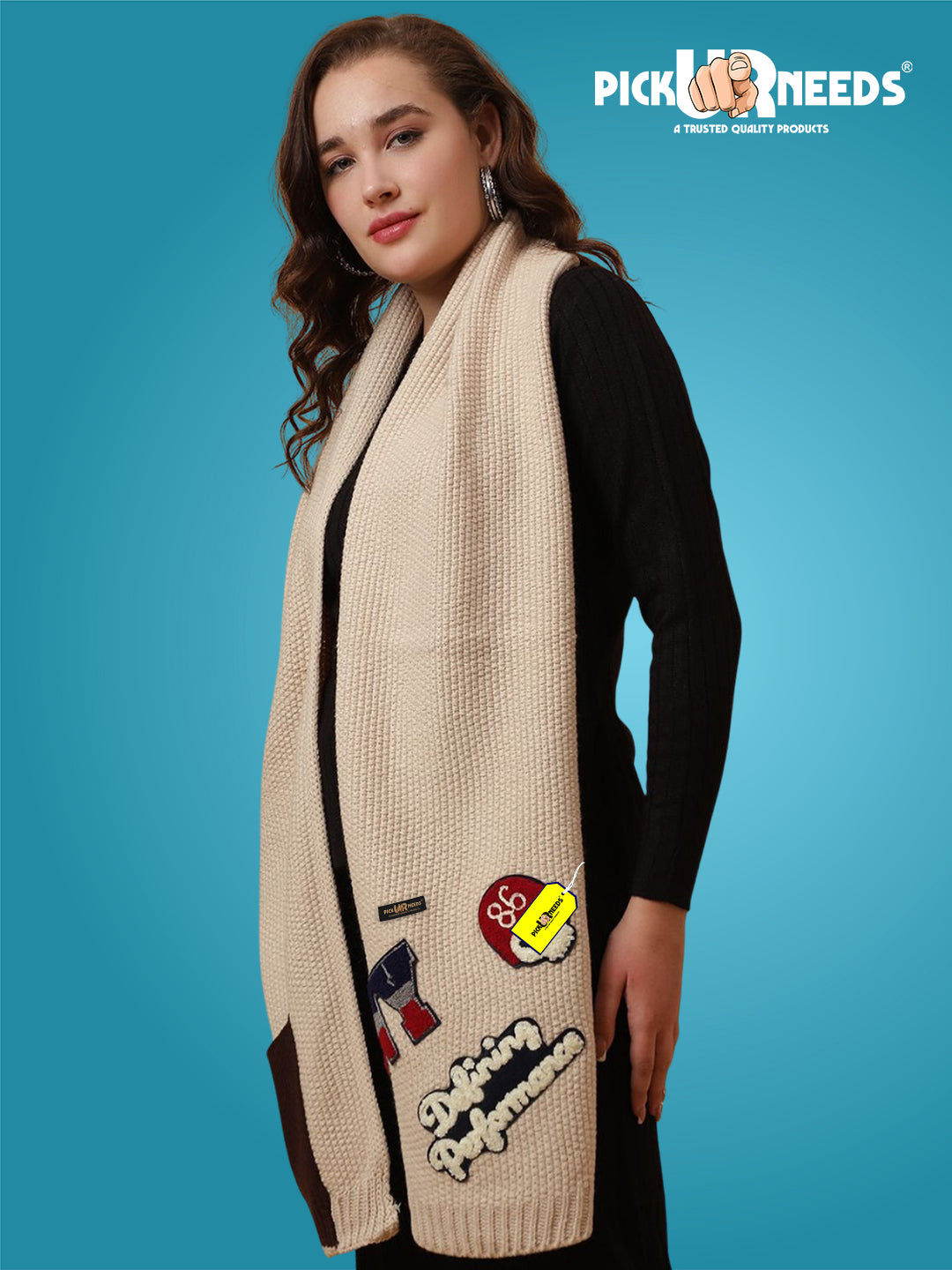 Pick Ur Needs Self Design Women Muffler