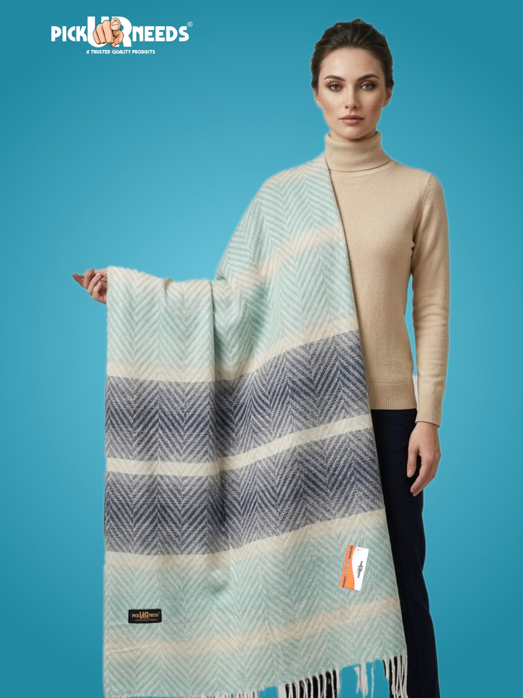 Pick Ur Needs Women's Designer Shawl Cozy Winter Wrap Soft Lightweight Shawl for Office & Travel