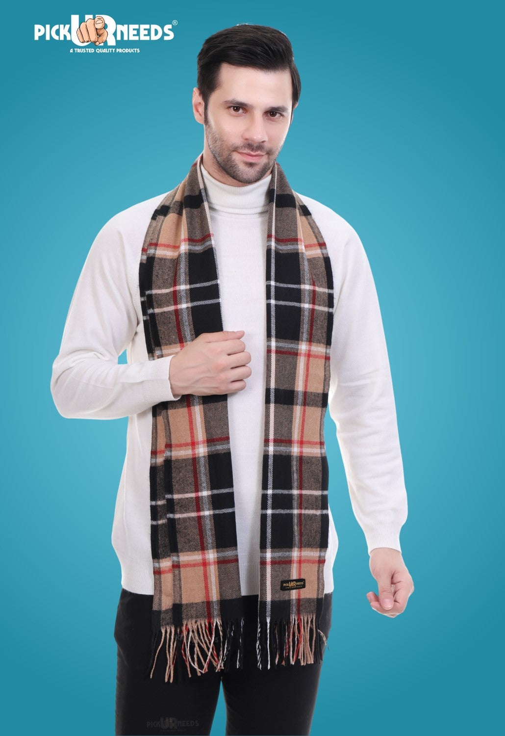 Pick Ur Needs Stylish Men’s Muffler – Warm, Soft & Trendy Winter Accessory