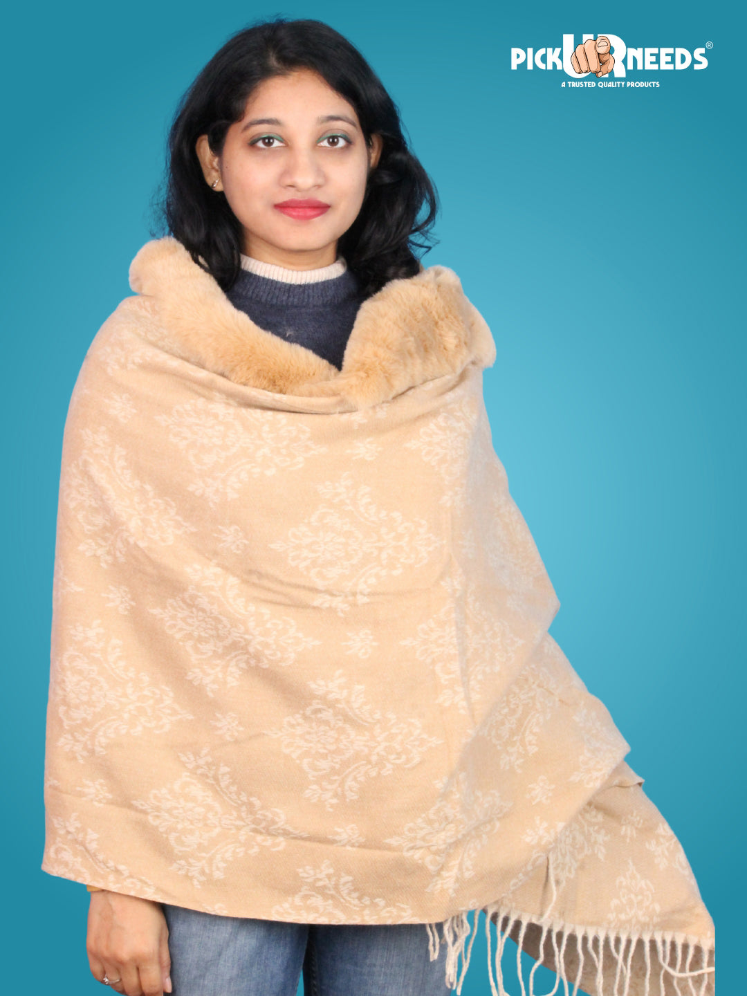 Pick Ur Needs Pashmina Self Design Women Shawl