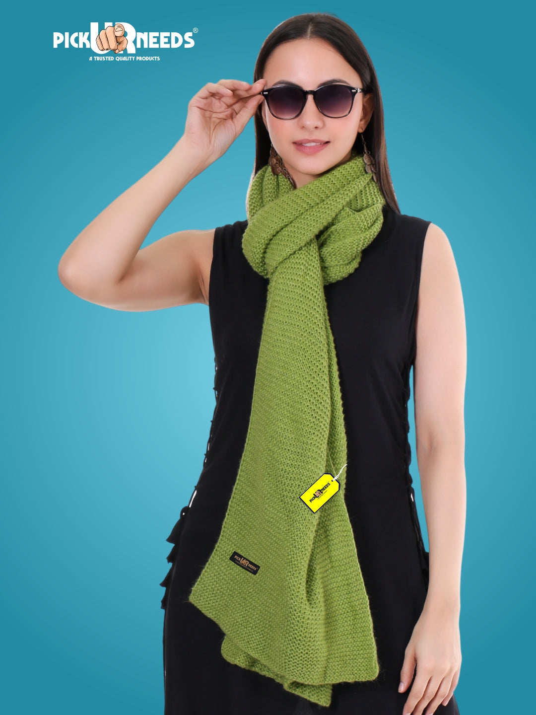 Pick Ur Needs Soft & Elegant Women’s Winter Scarf Wool Blend Knitted Muffler For Cold Weather Wrap