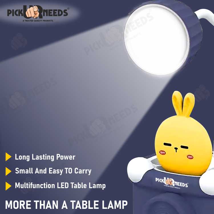 Pick Ur Needs Multi-Functional Study Lamp Desk Lamp with Sharpener and Pen Holder Study Lamp  (20 cm, Brown)