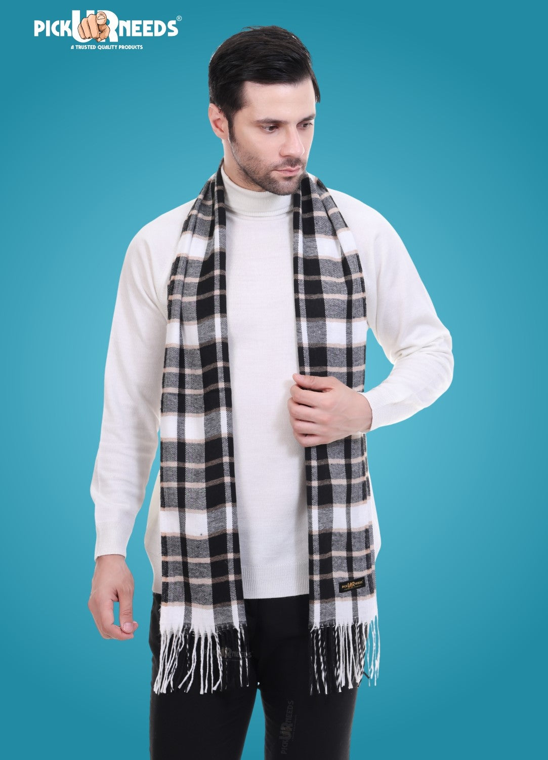 Pick Ur Needs Stylish Men’s Muffler – Warm, Soft & Trendy Winter Accessory