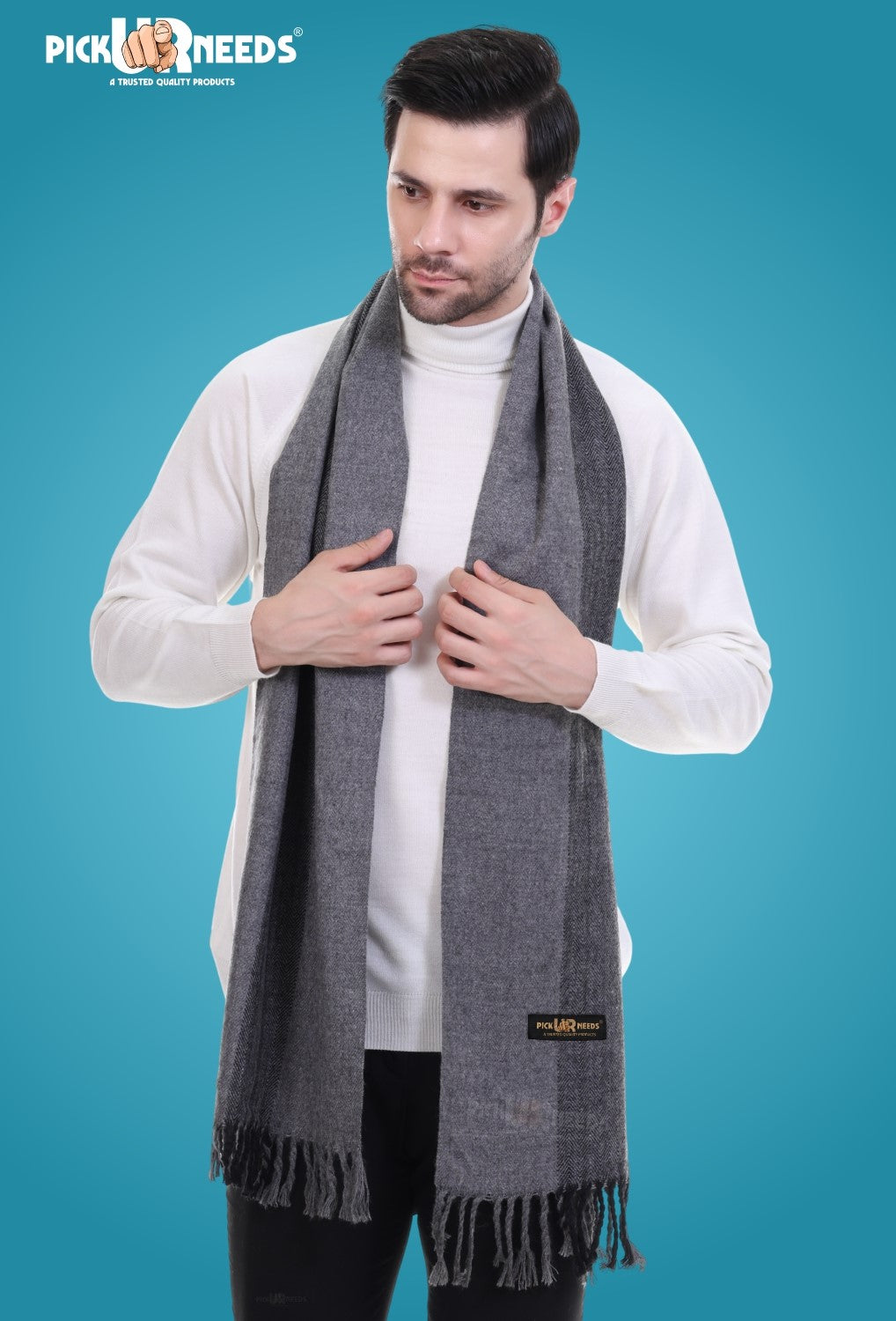 Pick Ur Needs Stylish Men’s Muffler – Warm, Soft & Trendy Winter Accessory