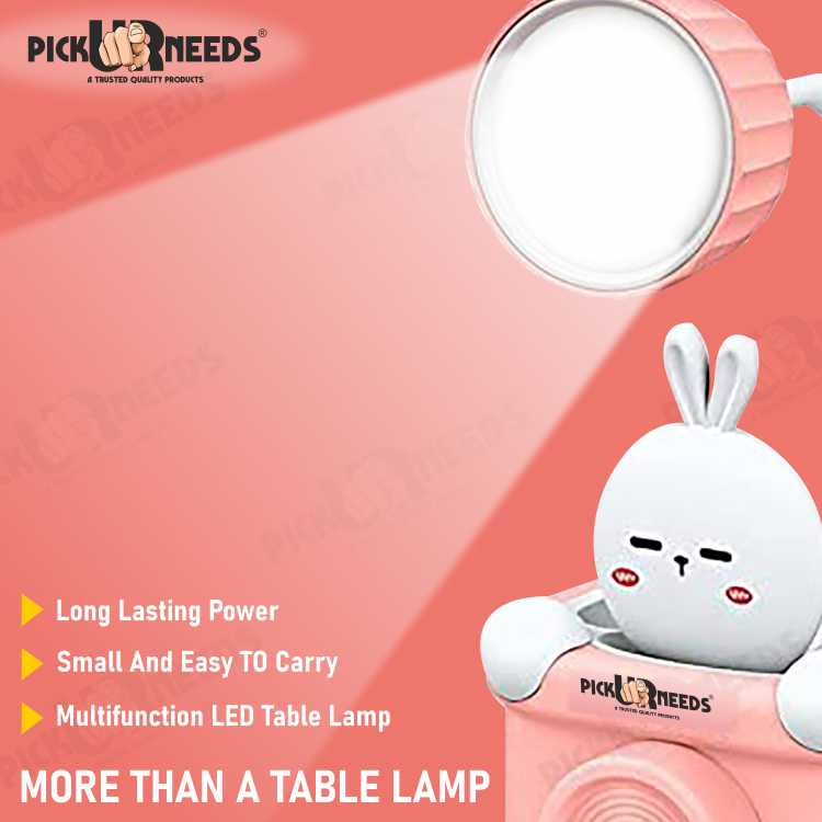Pick Ur Needs Multi-Functional Study Lamp Desk Lamp with Sharpener and Pen Holder Study Lamp  (20 cm, Brown)