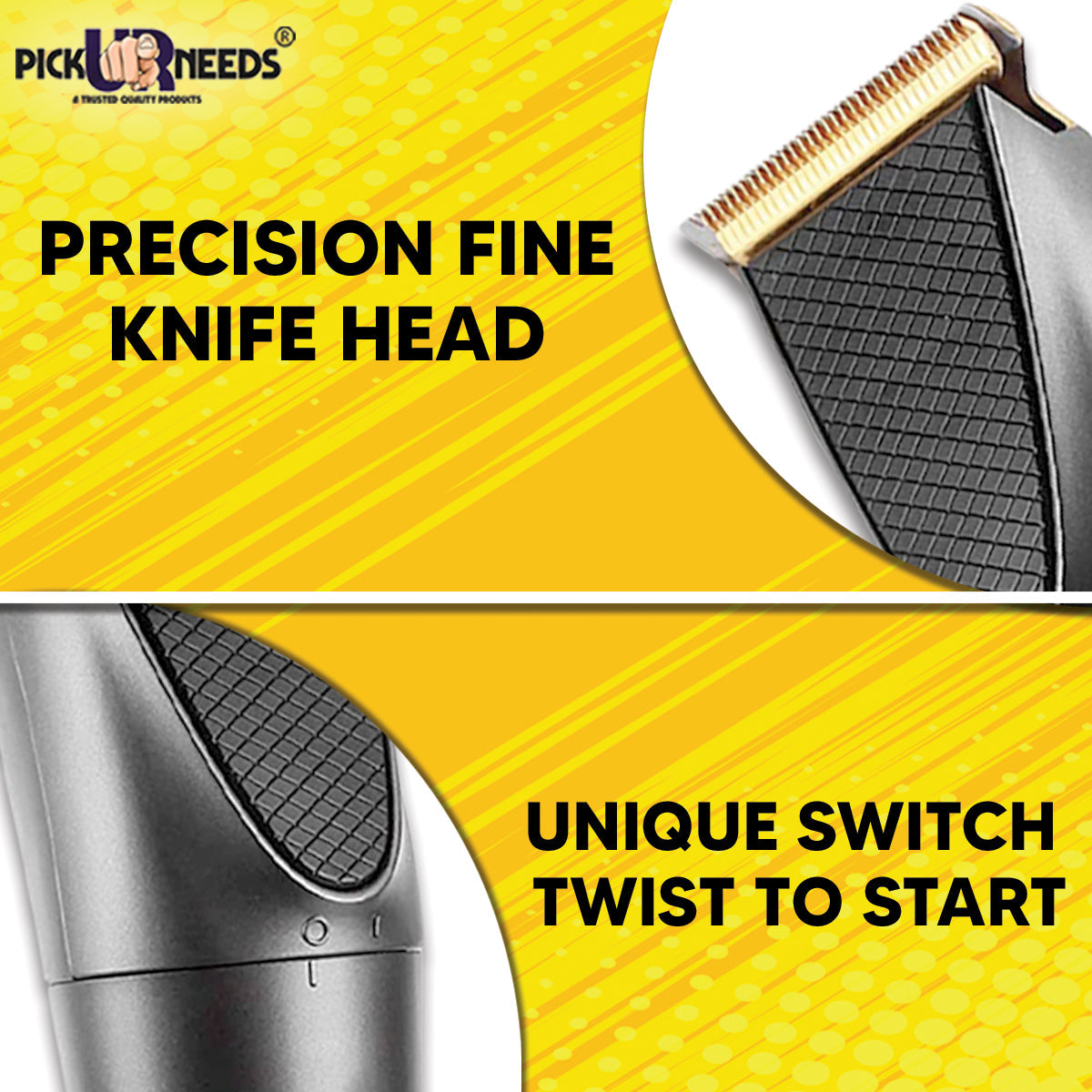 Pick Ur Needs Professional High Quality Hair Clipper Advanced Shaving System Runtime: 120 min Trimmer for Men