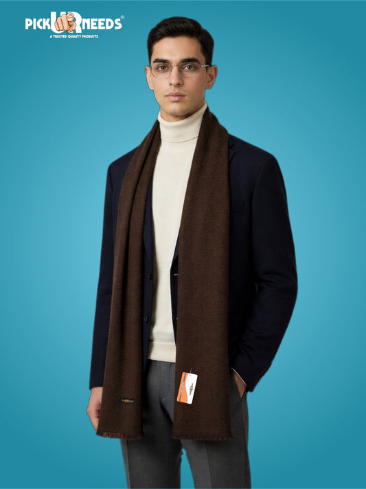 Pick Ur Needs Men’s Classic Winter Muffler Ultra-Soft Woolen Scarf with Premium Finish for Formal & Casual Outfits