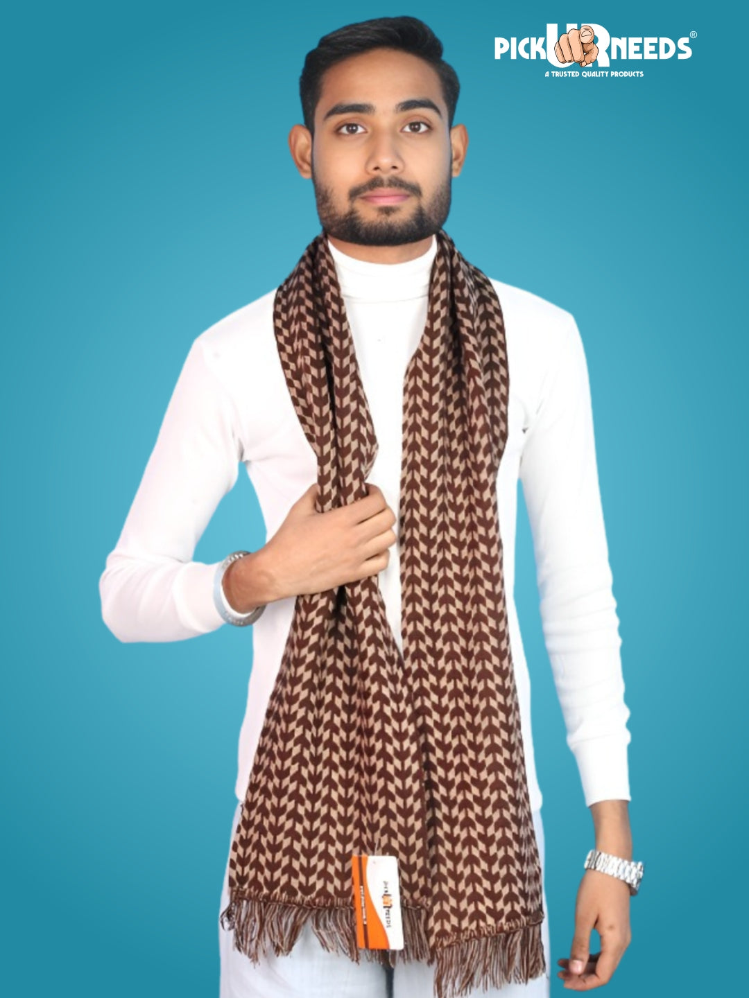 Pick Ur Needs Men’s Knit Winter Muffler Wool-Blend Scarf for Men Stylish Warm Muffler for Office, Casual & Travel Wear
