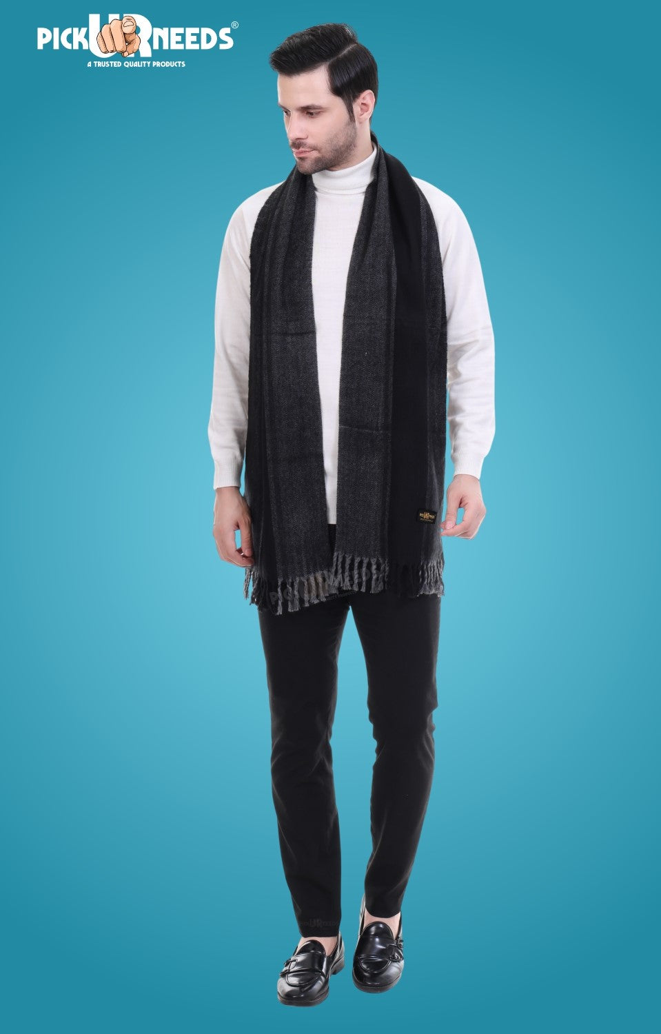 Pick Ur Needs Stylish Men’s Muffler – Warm, Soft & Trendy Winter Accessory