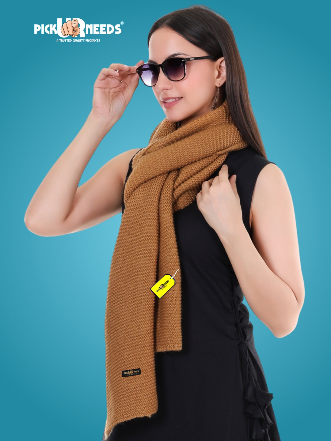 Pick Ur Needs Soft & Elegant Women’s Winter Scarf Wool Blend Knitted Muffler For Cold Weather Wrap