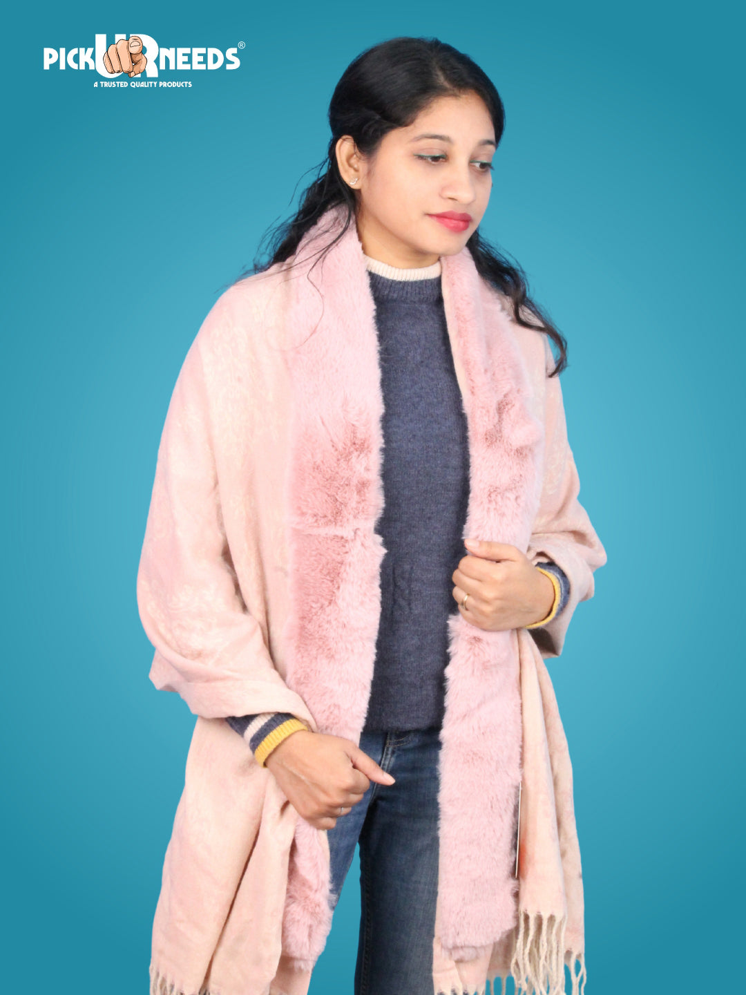 Pick Ur Needs Pashmina Self Design Women Shawl