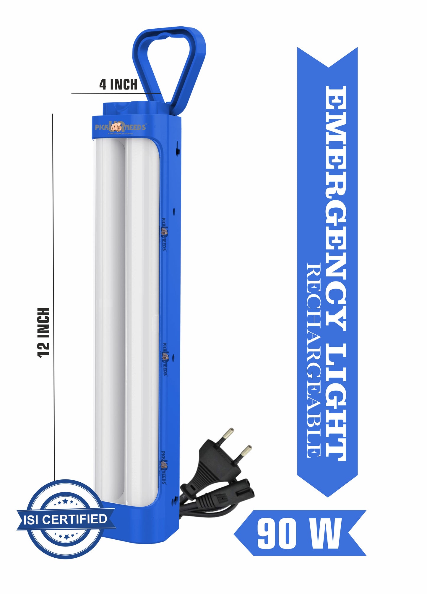 Pick Ur Needs Chargeable Emergency Light With Touch Sensor On / Off 2 High Brightness LED Tube 5 hrs Lantern Emergency Light