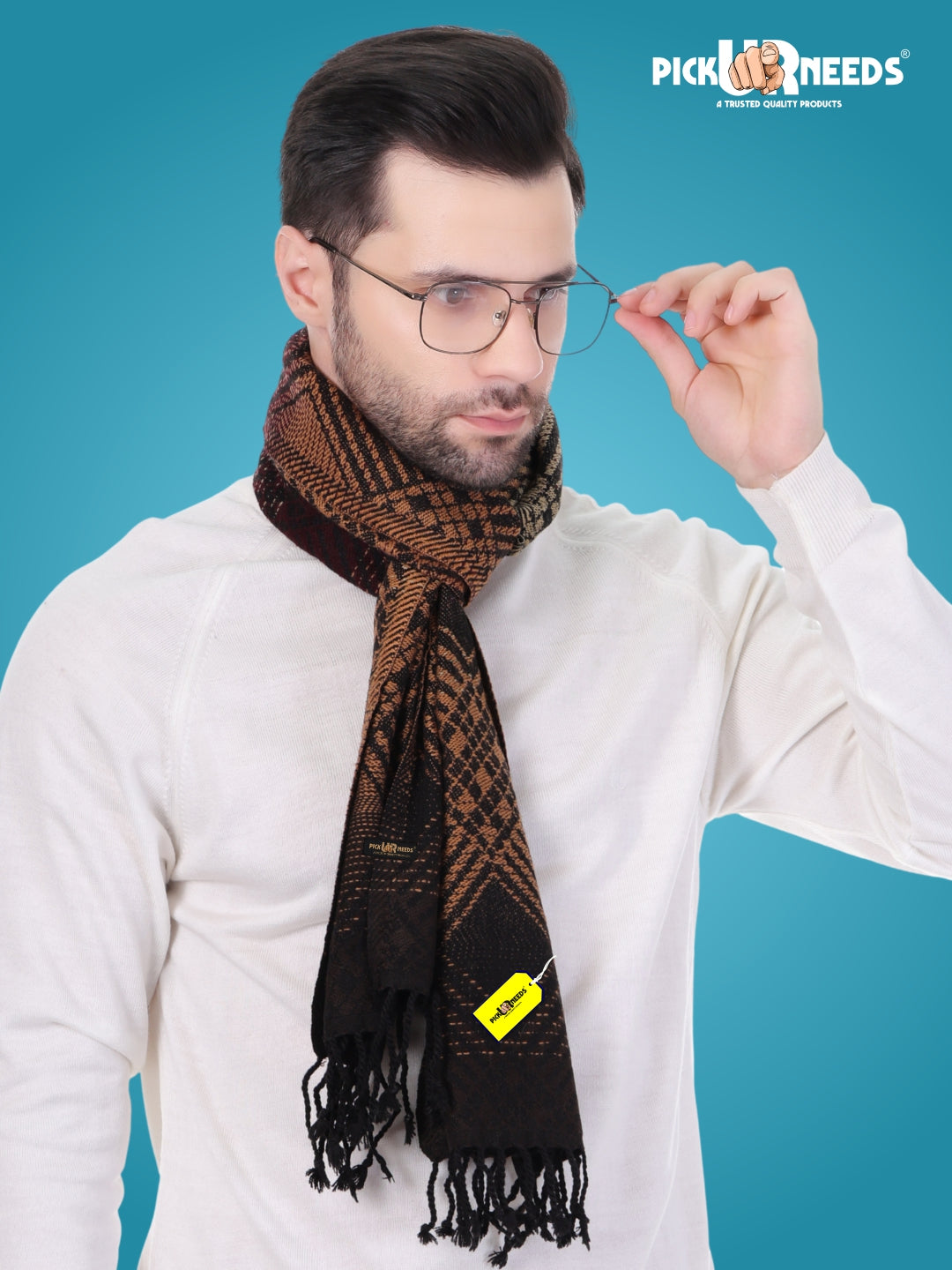 Pick Ur Needs Winter Premium Knitted Muffler for Men Stylish Warm Soft Scarf Durable Breathable Winter Neck Wrap