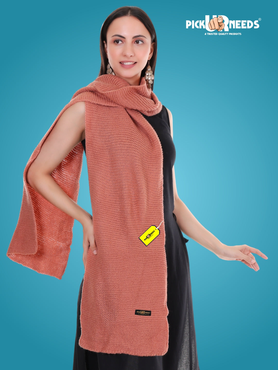 Pick Ur Needs Soft & Elegant Women’s Winter Scarf Wool Blend Knitted Muffler For Cold Weather Wrap