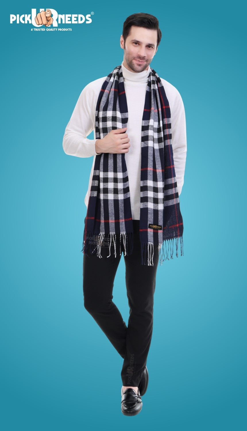 Pick Ur Needs Stylish Men’s Muffler – Warm, Soft & Trendy Winter Accessory