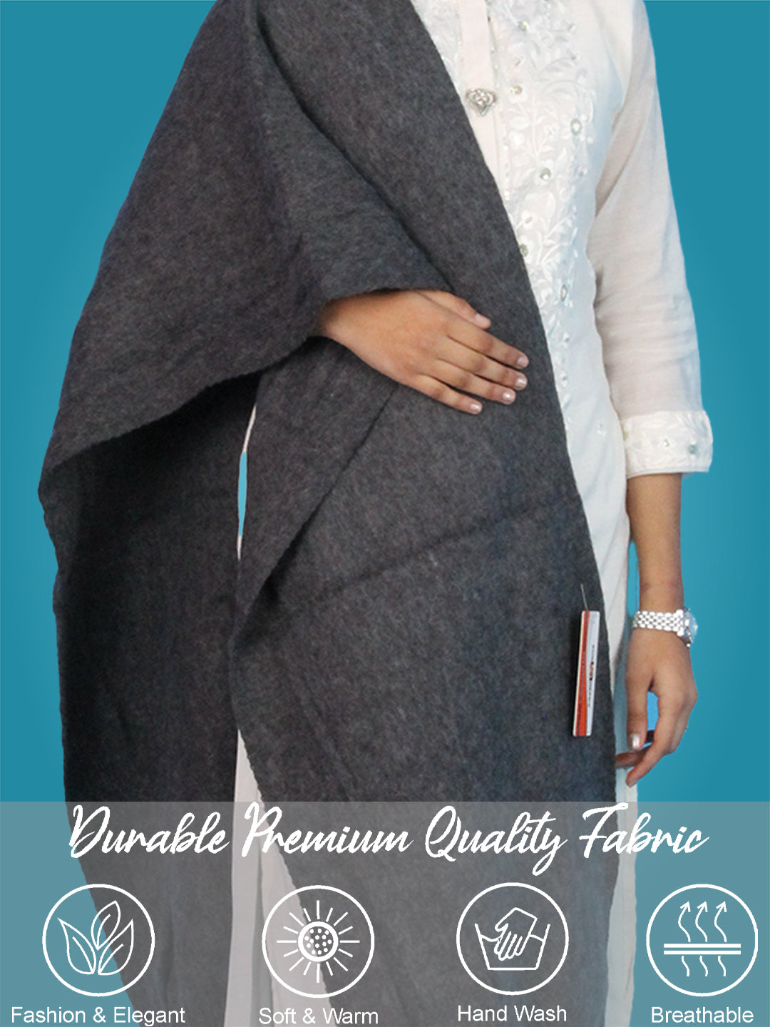 Pick Ur Needs Women's Knit Shawl Wrap with Border Soft, Warm & Lightweight Winter Stole Elegant Tan Bordered Scarf for Girls