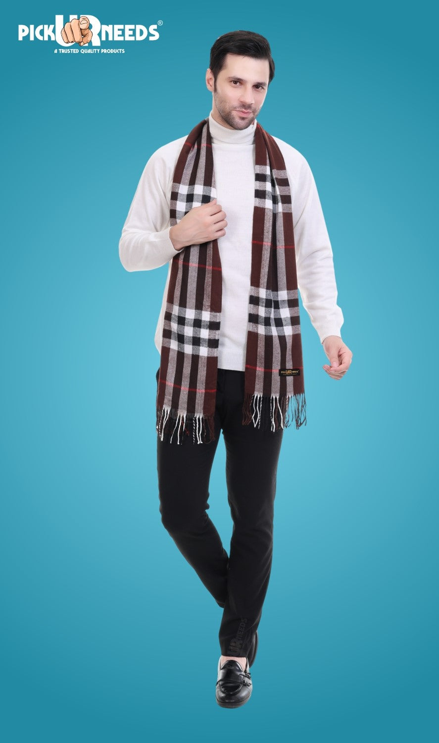 Pick Ur Needs Stylish Men’s Muffler – Warm, Soft & Trendy Winter Accessory