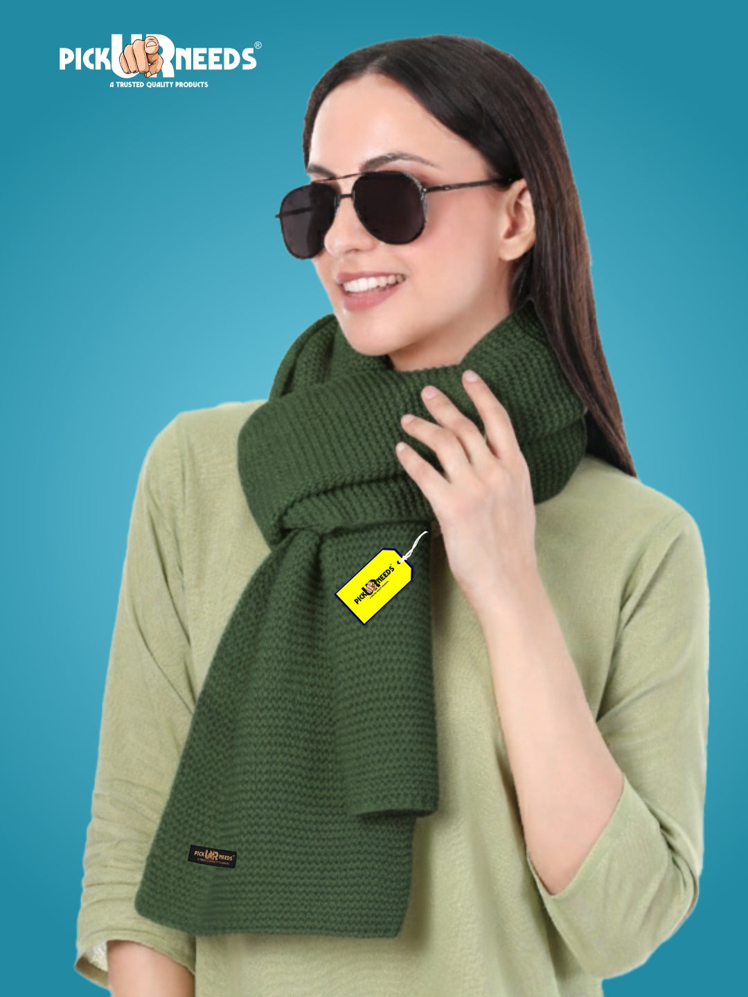 Pick Ur Needs Premium Knitted Winter Shawl/Stole for Women | Soft & Warm Woolen Wrap | Multipurpose Muffler,Shrug & Scarf