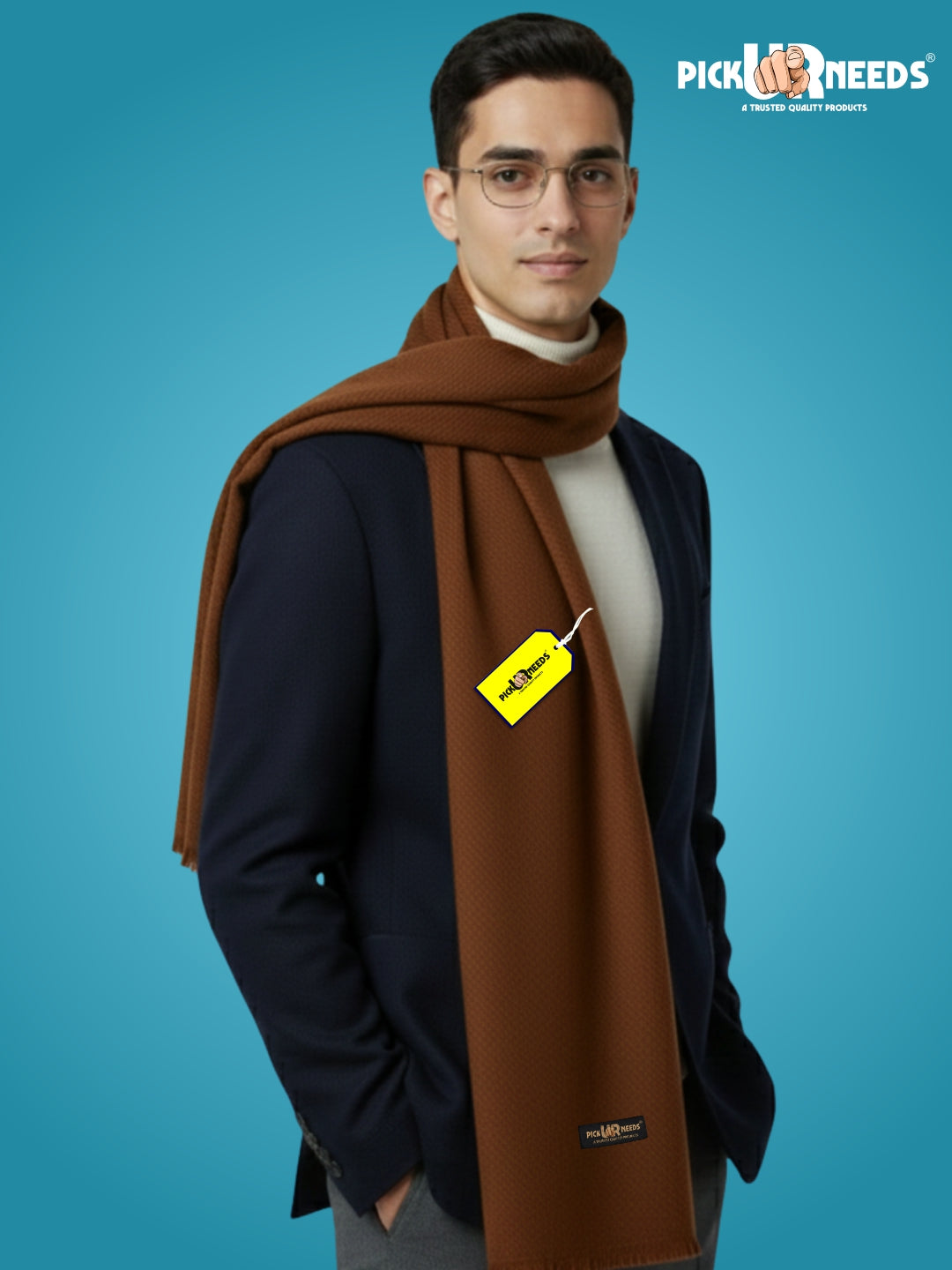 Pick Ur Needs Men’s Classic Winter Muffler Ultra-Soft Woolen Scarf with Premium Finish for Formal & Casual Outfits