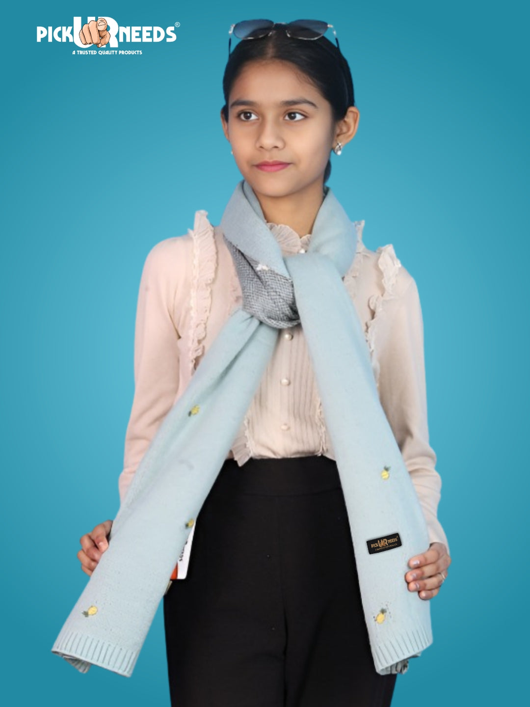 Pick Ur Needs Women's Knit Shawl Wrap with Border Soft, Warm & Lightweight Winter Stole Elegant Tan Bordered Scarf for Girls