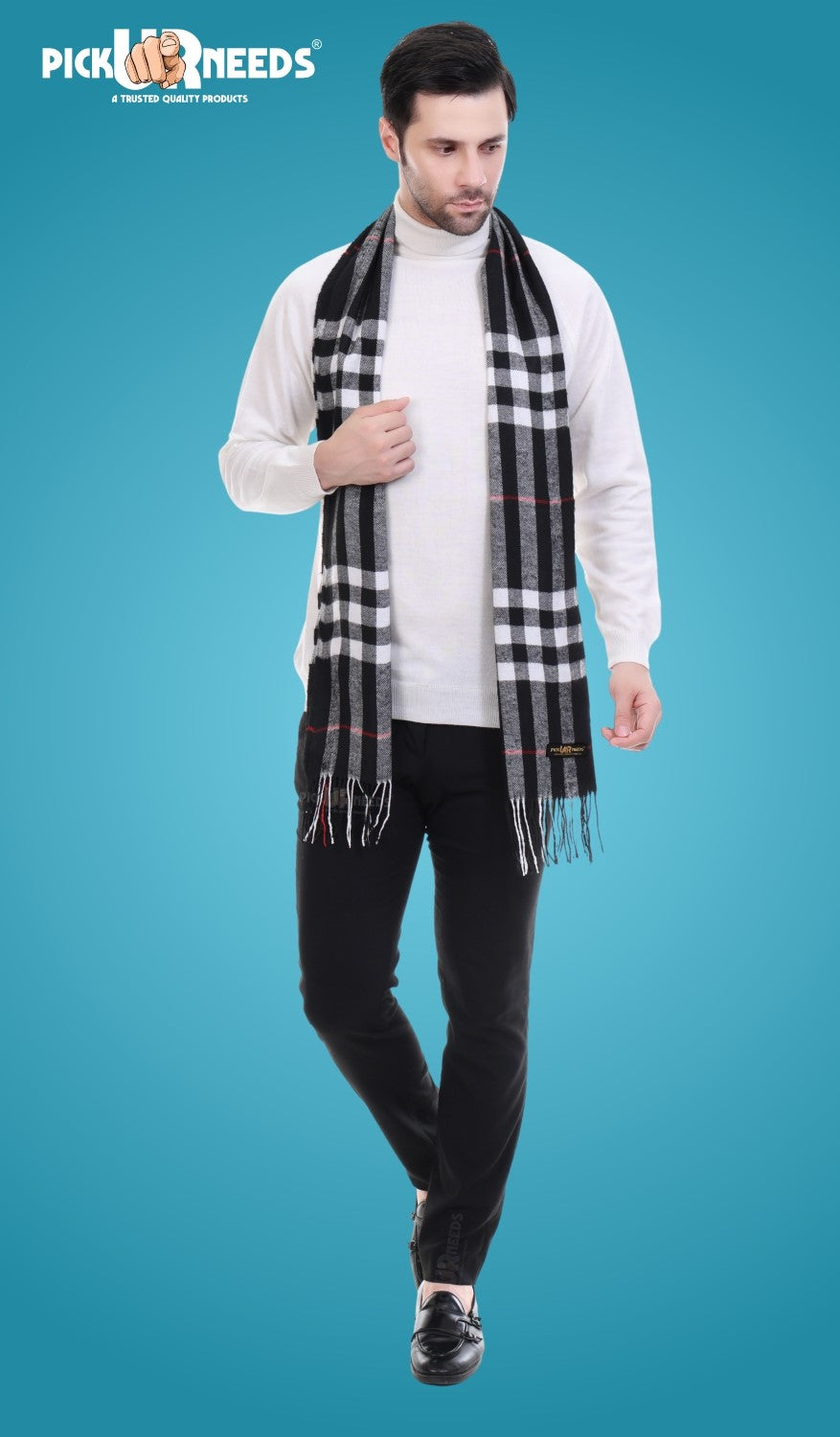 Pick Ur Needs Stylish Men’s Muffler – Warm, Soft & Trendy Winter Accessory