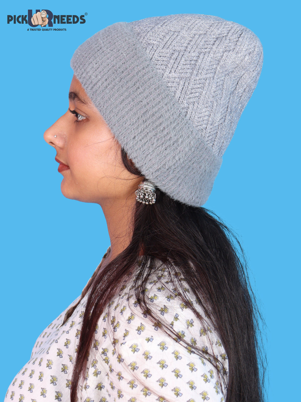 Pick Ur Needs Women & Girls Winter Beanie Cap Cozy & Soft Knitted Warm Hat with Stretchable Fit