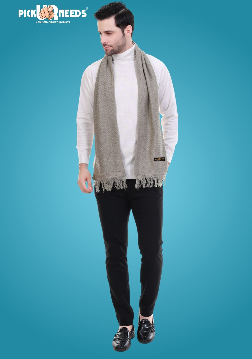 Pick Ur Needs Stylish Men’s Muffler – Warm, Soft & Trendy Winter Accessory