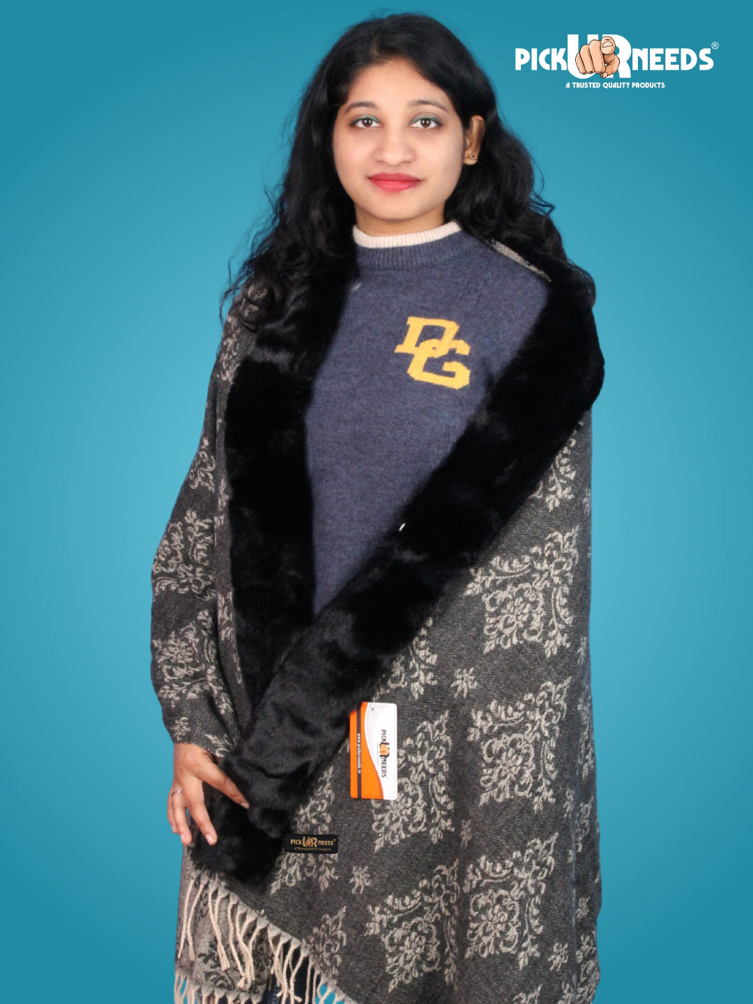 Pick Ur Needs Pashmina Self Design Women Shawl