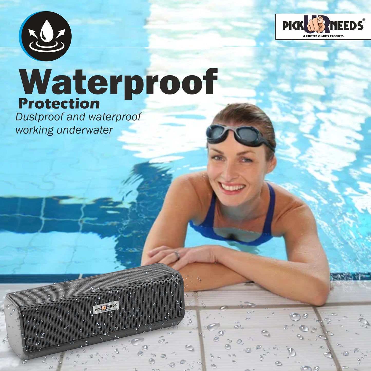 Pick Ur Needs True Wireless Mini HD Soundbar USB/AUX/TF Card Support 1200mAh 10W Bluetooth Speaker