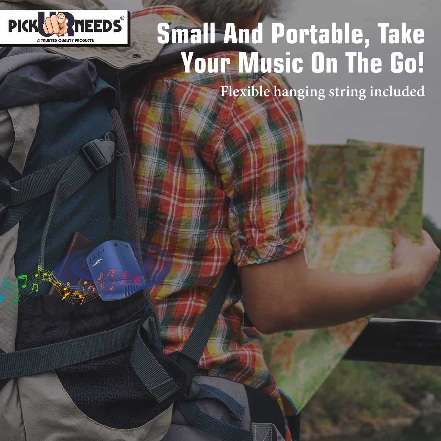 Pick Ur Needs Wireless Bluetooth Speaker Portable HD Outdoor Waterproof Stereo Sound Column Subwoofer Mini Speaker