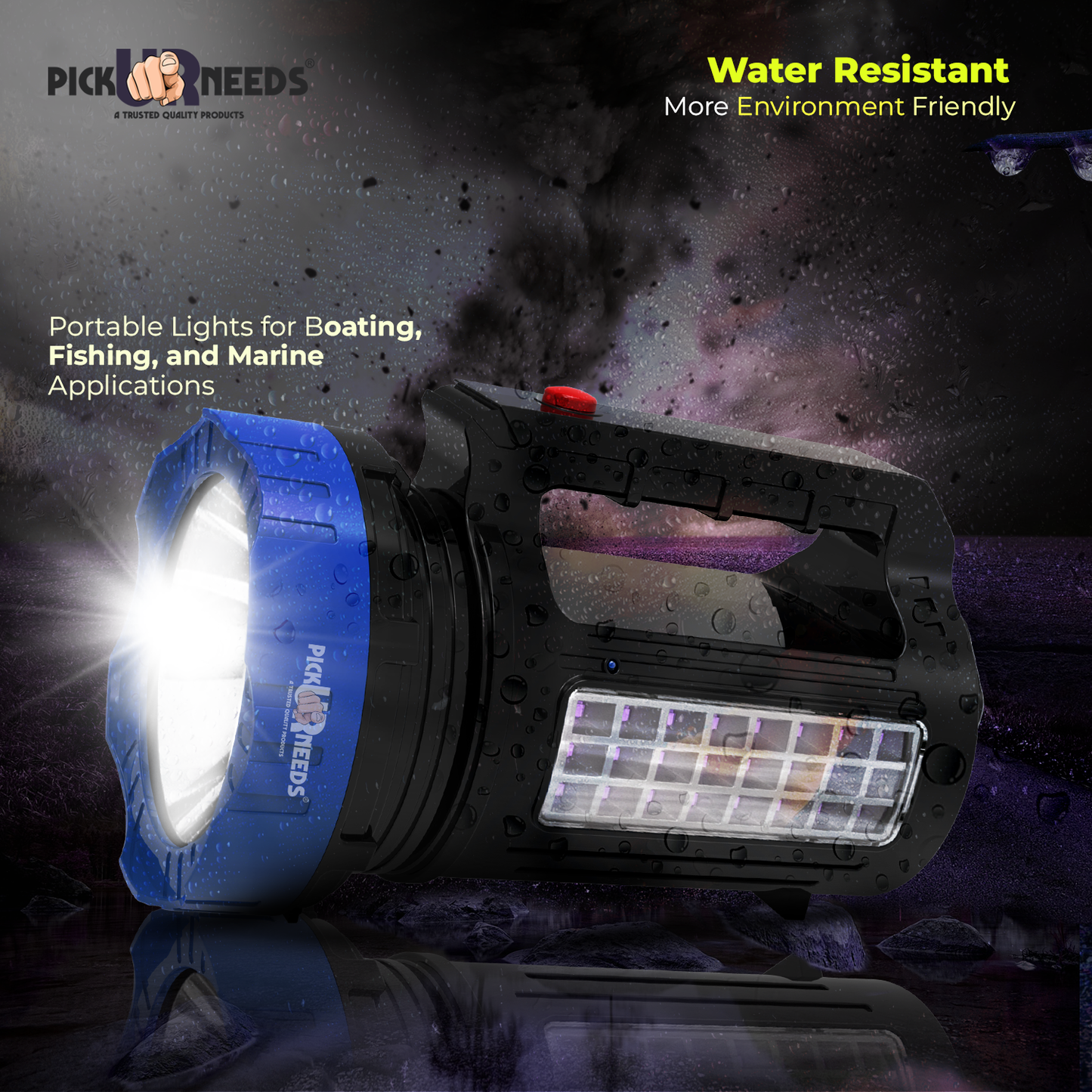 Pick Ur Needs 2 In 1 Rechargeable Emergency 150W+24 SMD Long Range LED Search Torch Light