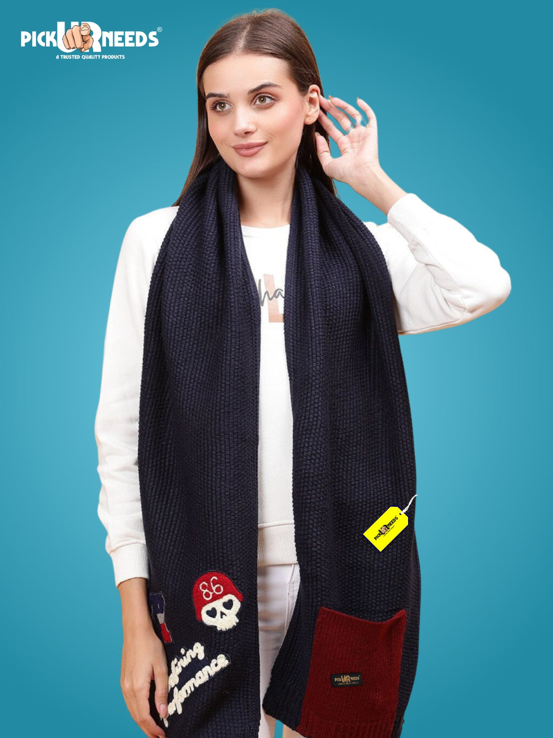 Pick Ur Needs Self Design Women Muffler