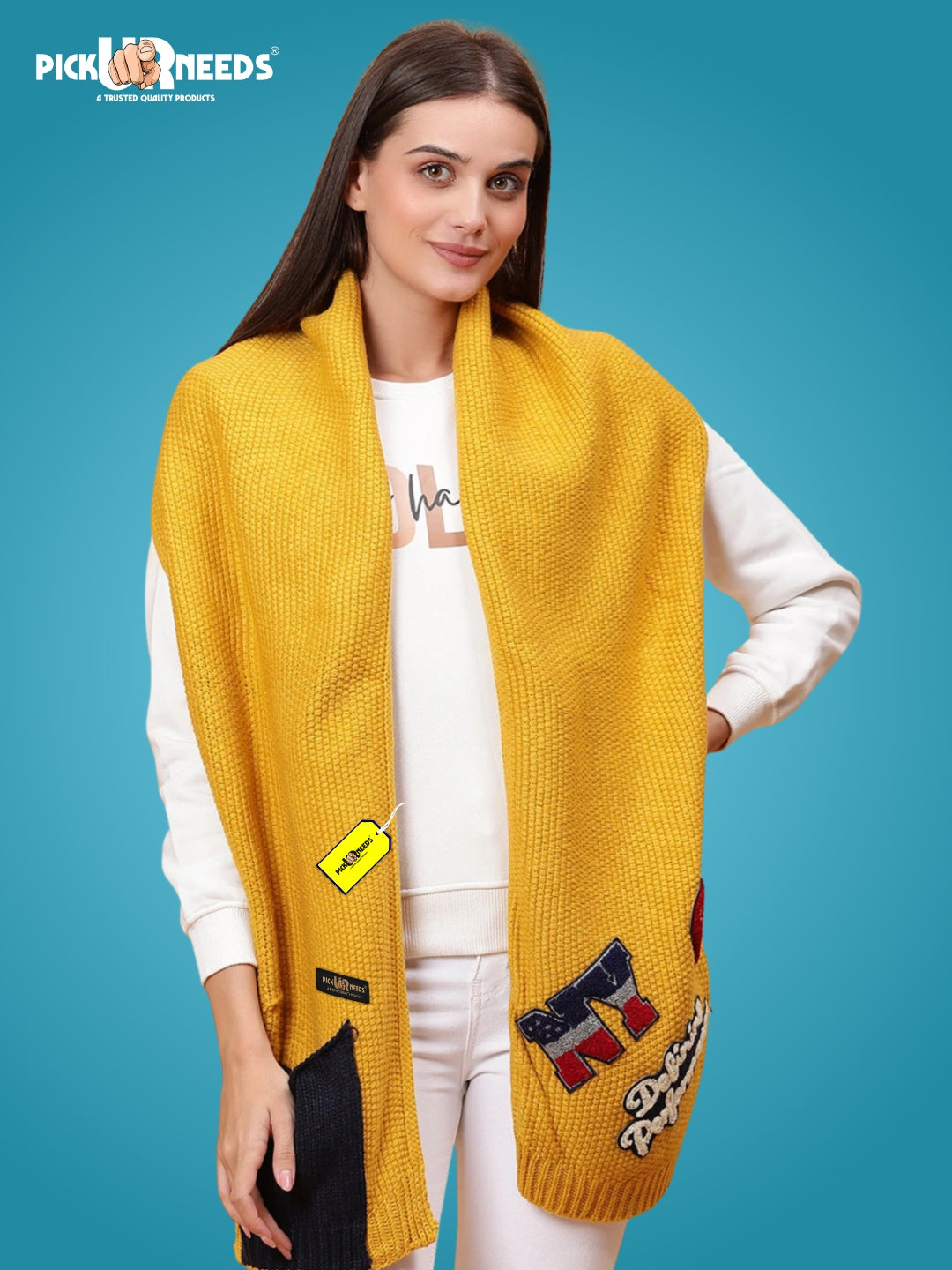 Pick Ur Needs Self Design Women Muffler