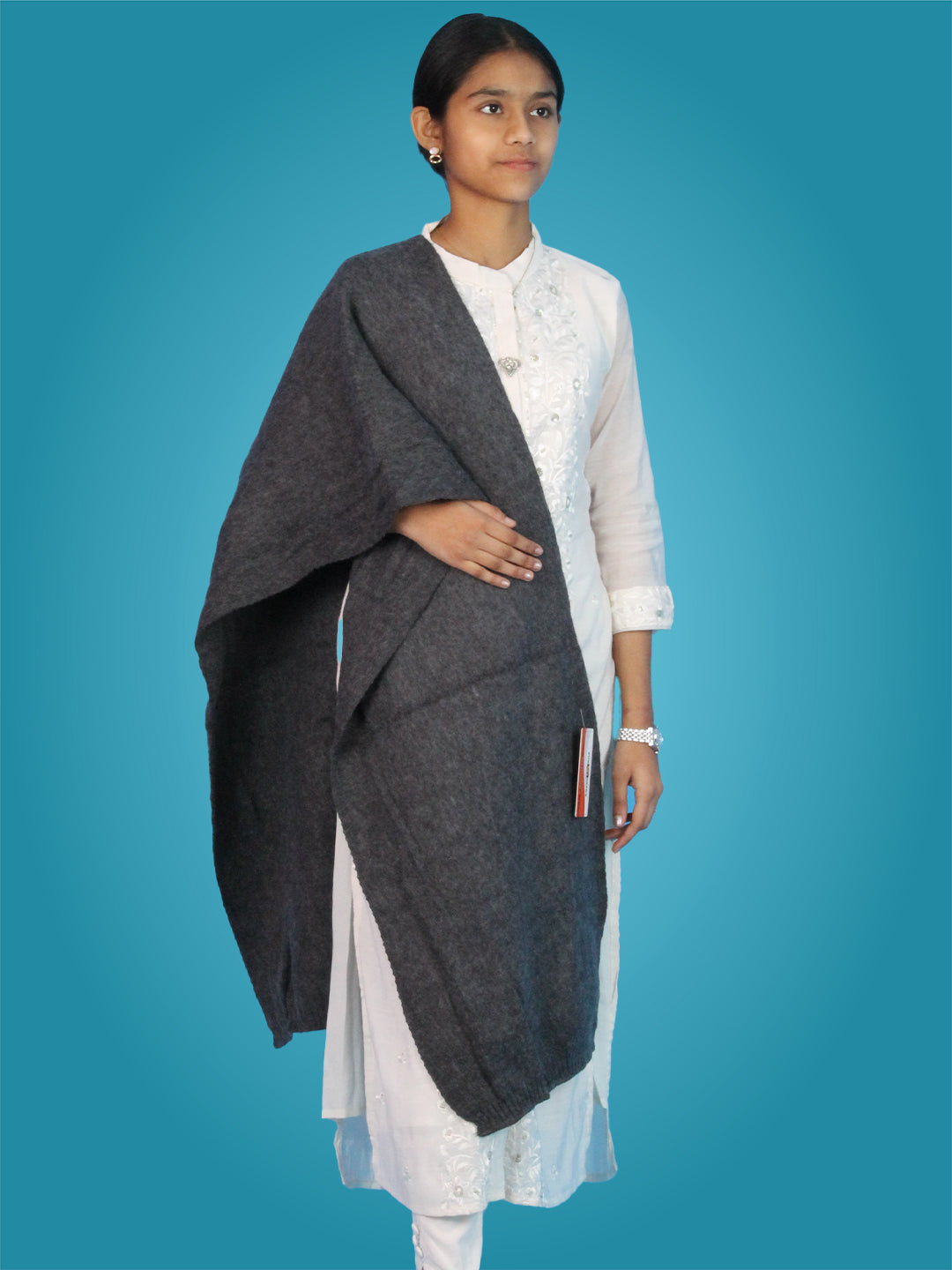 Pick Ur Needs Women's Knit Shawl Wrap with Border Soft, Warm & Lightweight Winter Stole Elegant Tan Bordered Scarf for Girls