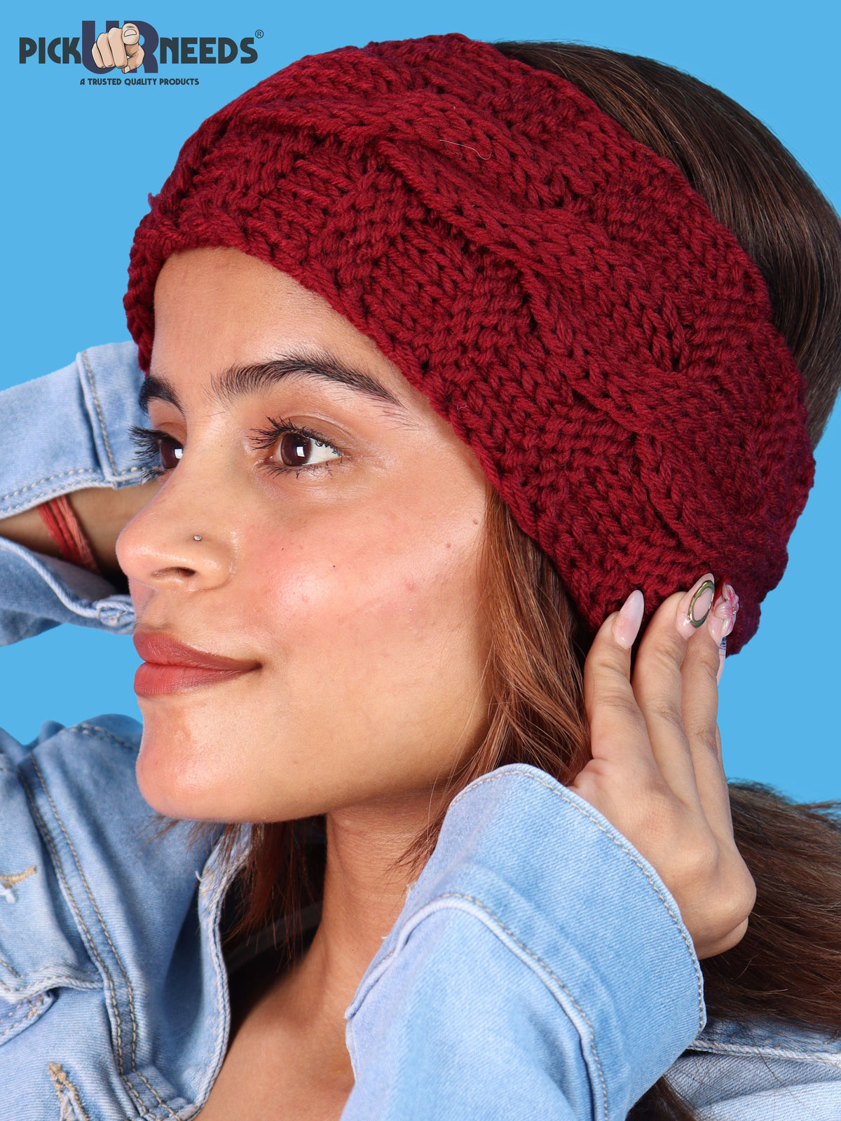 Pick Ur Needs Women & Girls Winter Earmuff Headband Kanpatti Soft Warm Ear Cover