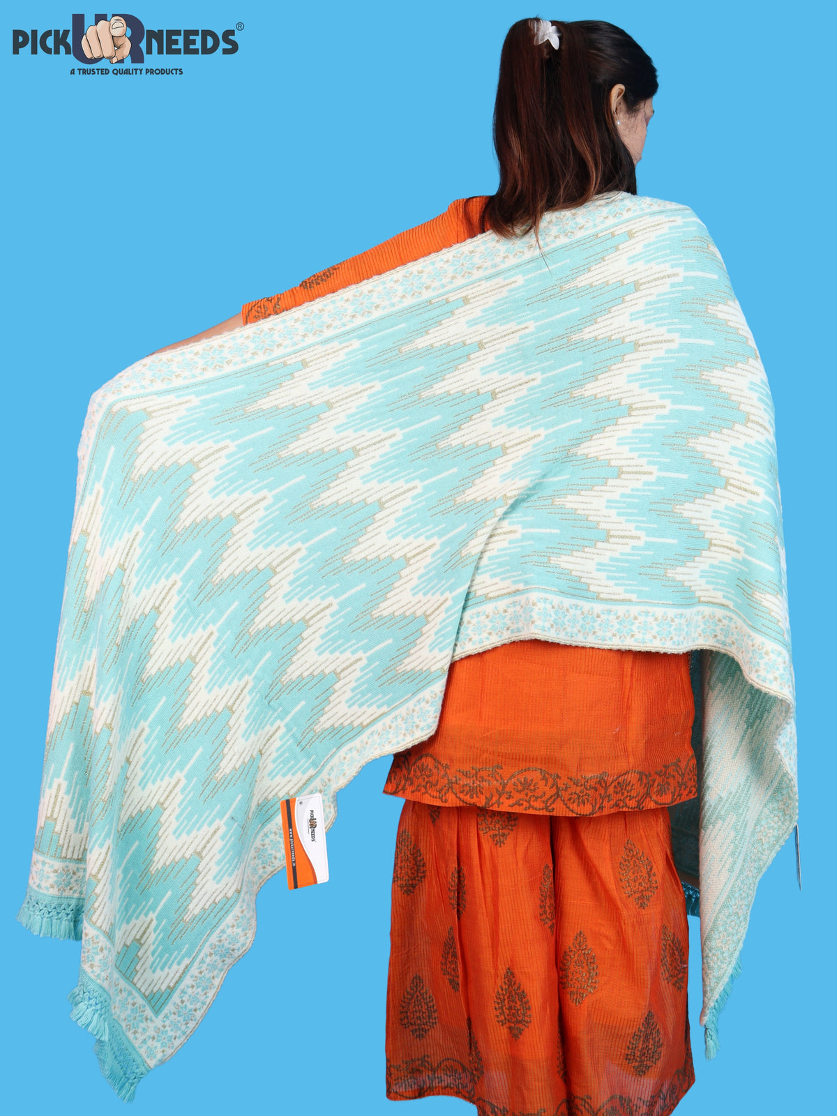Pick Ur Needs Premium Wool Shawl For Womens & Girls Winter Muffler Soft Knitted Designer Wrap Warm Stole