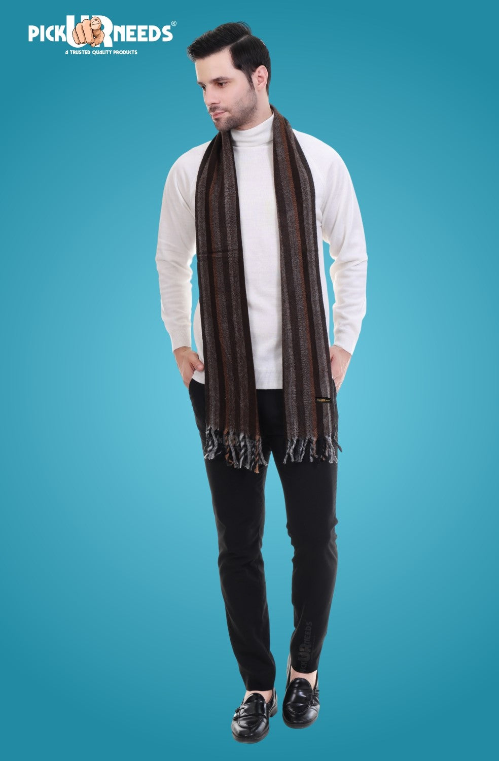 Pick Ur Needs Stylish Men’s Muffler – Warm, Soft & Trendy Winter Accessory