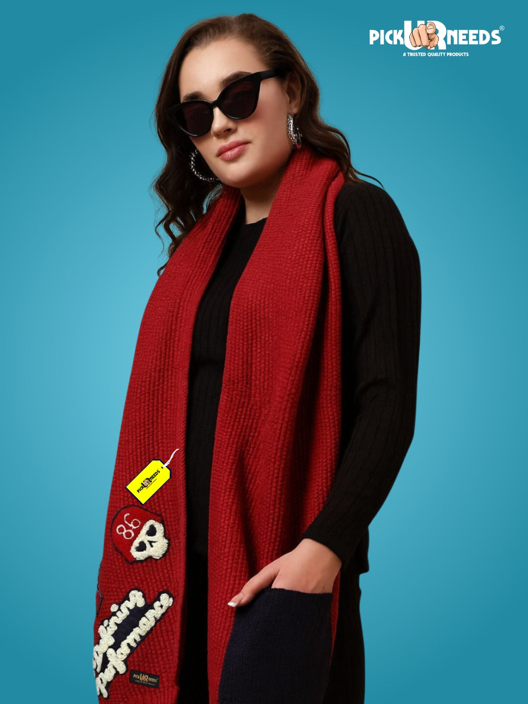 Pick Ur Needs Self Design Women Muffler