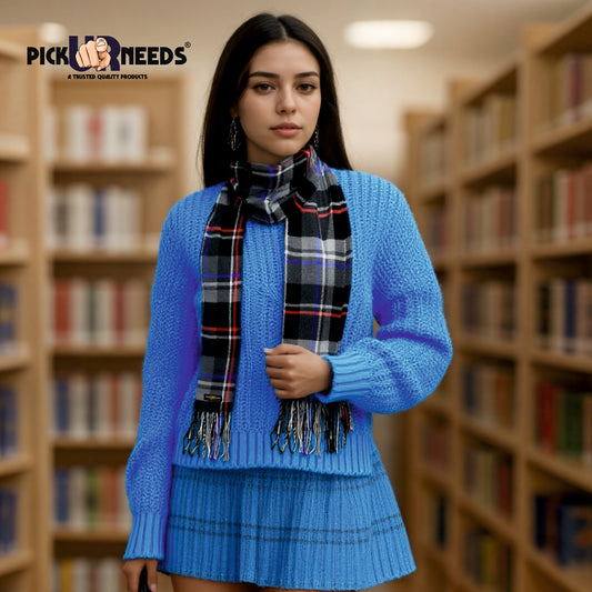 Pick Ur Needs Pure Cashmere Womens Winter Stylish Muffler Warm, Soft and Trendy Scarves for Cold W