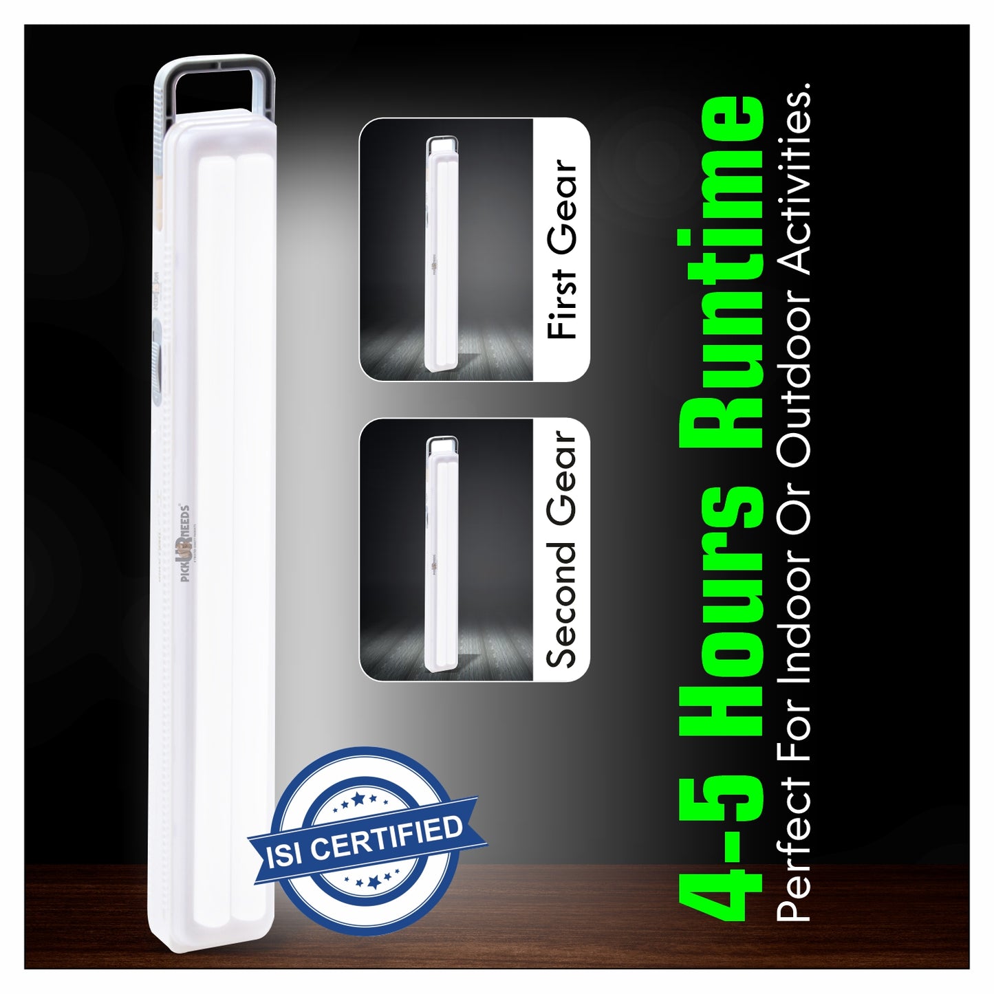 Pick Ur Needs Home Delight Rechargeable Long Tube 15-Hours LED Light 15 hrs Lantern Emergency Light  (White)