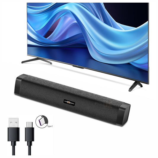 Pick Ur Needs Rechargeable 10W Wireless Bluetooth Soundbar Speaker with 1200mAh Battery, FM Radio, TF Card, USB & AUX Support – 4 Hours Playtime Home & Outdoor Speakers