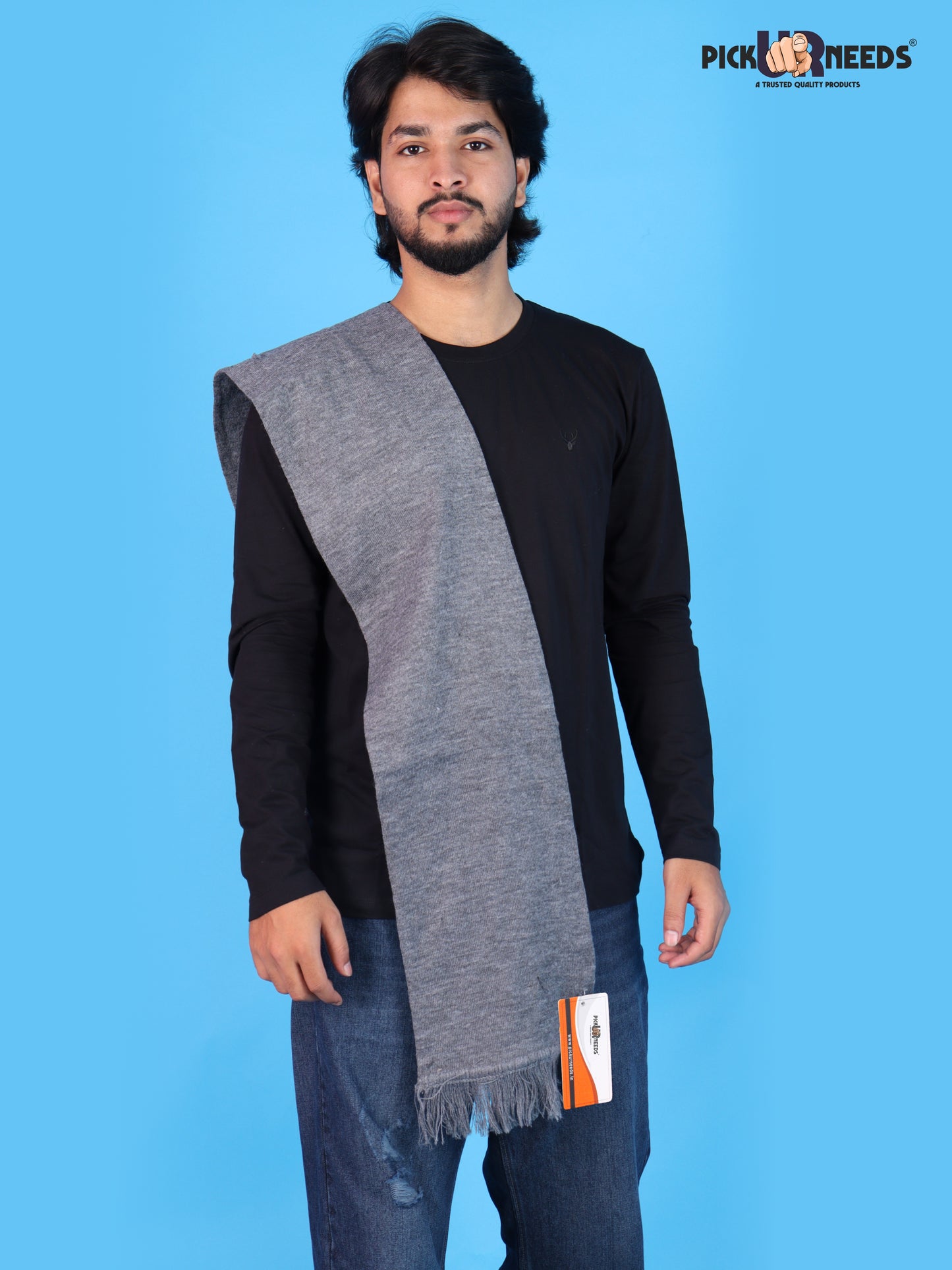 Pick Ur Needs Mens Winter Muffler Scarf for Boys & Men Soft Warm Neck Wrap Stole Lightweight Shawl