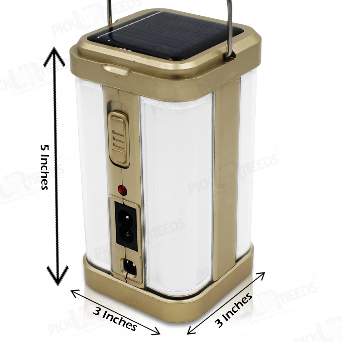 Pick Ur Needs Solar Rechargeable Home Emergency Floor Lantern Lamp Light 4 Side Tube