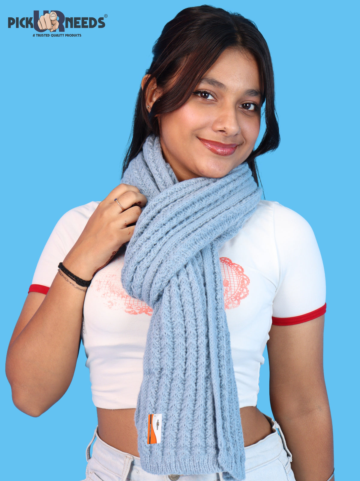 Pick Ur Needs Women Girls Premium Knitted Muffler Soft Cozy Winter Neck Scarf Long Warm Wrap Stylish Winter Accessory