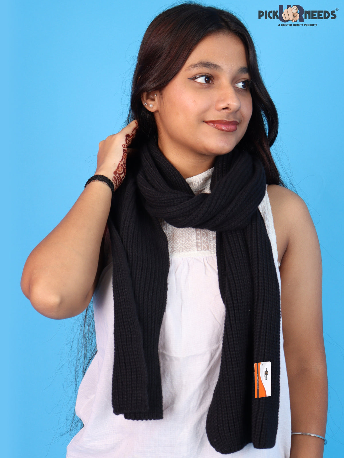 Pick Ur Needs Soft Warm Winter Muffler Shawl Stole Knitted Wrap for Girls & Women Stylish Lightweight Shoulder Scarf