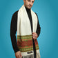MHAX Winter Traditional Premium Muffler Woven Border Design For Men & Boys Soft Warm Neck Scarf with Fringed Tassels
