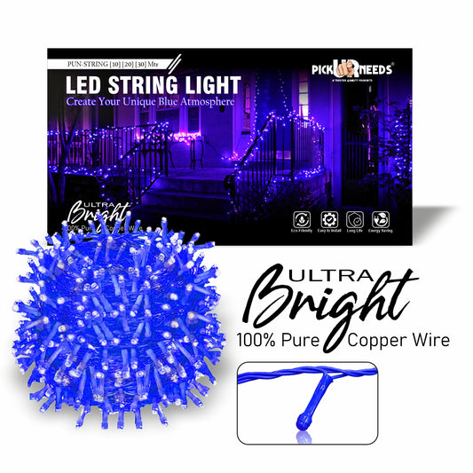 Pick Ur Needs 74 LEDs 10 m Blue Steady String Rice Lights (Pack of 1)