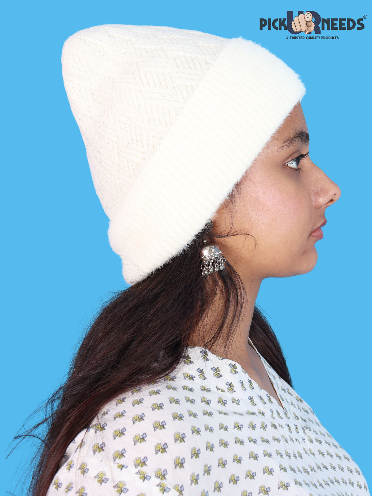 Pick Ur Needs Women & Girls Winter Beanie Cap Cozy & Soft Knitted Warm Hat with Stretchable Fit